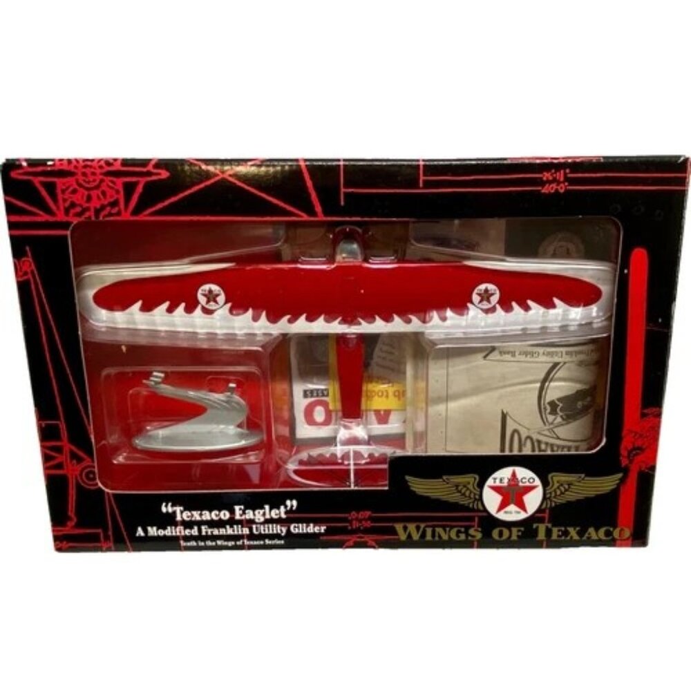 Vintage Wings of Texaco Eaglet Franklin Utility Glider Die-cast Coin‎ Bank 2002
